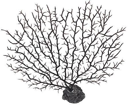 Kisangel Aquarienverzierungen Kunstpflanze Behälter Für Lipgloss Aquarium-Ornamente Bling Zubehör Baummodell Zubehör Für Schlangenpanzer Ozean-Ornamente Koralle Plastik Wasserpflanzen