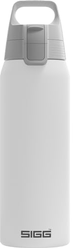 SIGG - Isolierte Trinkflasche - Thermosflasche Shield Therm One White kohlensäurehaltige Getränke - Auslaufsicher - Spülmaschinenfest - BPA-frei - 90% recycelter Edelstahl - Weiß - 0,75L
