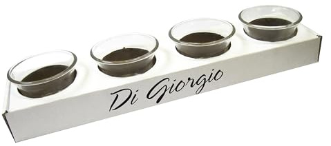 Set da 4 porta tealight in vetro con bordo svasato