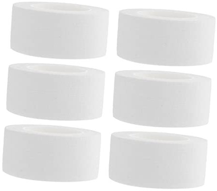 COLLBATH Breathable Cotton Fabric 2.5cm x 500cm 6 Rolls Medical Injury Dressing Plaster for Hospital Wound Care