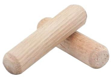 HYQOUKLR Holzdübel Massiv Hart, M6/M8/M10 * L mm Schrank Schublade rund geriffelt Holz Handwerk Dübel Stifte Stangen Set Möbel Beschlag Stifte(1000pcs,M8 x 40mm)