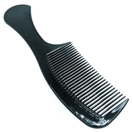 Gabri Wide Tooth Comb - Comfortable Handgrip Handle Detangler Hair Comb, Ideal for Personal, Barber, Hairdresser, Salon, Thick & Curly, Medium to Long Hair - Hair Combs (Hard Rubber No.2306 21cm)