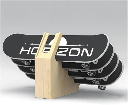 XDRGOOIUY Hölzern -Skateboard -Display -Rack, Freistehende Snowboard -Grundregal, Für Surfbretter, Snowboards, Skier, Wakeboards