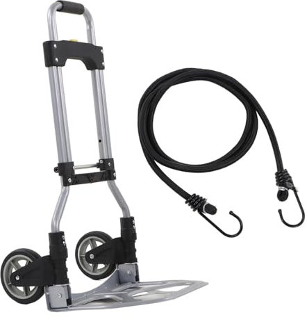 XFYESL Carrito Carretilla Carro de Plataforma rodante, Carretilla de Mano Plegable, rodamiento de 70kg con 2 Ruedas para Transporte, Carretilla de Mano portátil Carro de Transporte