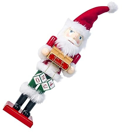 Homoyoyo Wooden Christmas Doll Ornament with Vivid Decoration and Fine Workmanship, Adorable Santa Figurine for Party and Home Christmas Decorations, Unique Design Festive Ornament