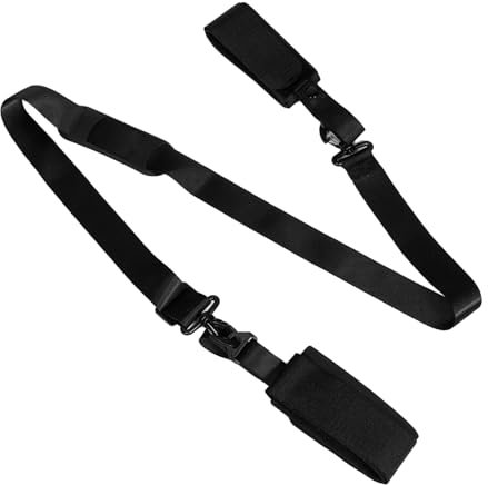 JUMPLAWN Skigurte skizubehör verstellbare Skiriemen Skigürtel Ski- und Snowboardaufbewahrung Skiband zum Tragen ski zubehör ski tragegurt Skitransportgurt Ski-Befestigungsriemen Nylon Black