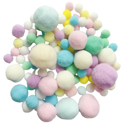 Abschlussverkauf-700 Bunte Pompons zum Basteln,10mm-25mm Mini Pom Poms Bunt für Kinder und Erwachsene Dekorieren Verzieren Nähen Herstellung Bälle für Weihnachten Lustige DIY Clearance