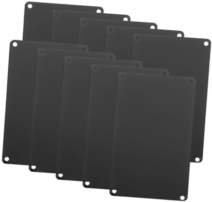Plaque Signalétique en Aluminium Noir à Graver 10 Pièces