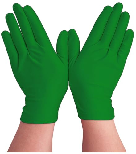Adult Unisex Short Gloves Opera Formal Evening Wedding Joker Clown Fancy Dress Costume Accessory (Green, Standard)