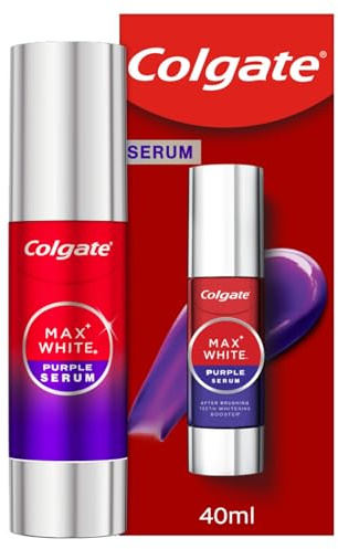 Colgate Max White Purple Serum 40 ml, Purple Teeth Whitening, Instantly Whitens, Dual Active Formula for Instant Colour Correction and Lasting Results