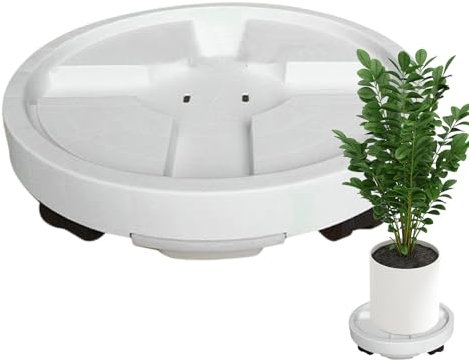 Rullplantstativ med hjul, tung planteringshållare, hjulig gjutjärnsbas, kraftig design, liten, medium, storlekar, för inomhusträdgård uteplats, balkonganvändning