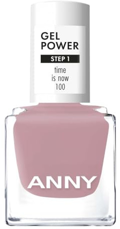 ANNY Gel Power Nail Polish – Gel-Farb-Nagellack ohne UV-Lampe, brillanter Glanz & bis zu 12 Tage Halt, splitter- & kratzresistent, Farbe: Time is Now - Gedämpftes Altrosa – 8 ml