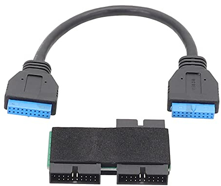 Hub USB 3.0 19 broches un à deux avec puce et câble modulaire Design USB Hub Carte mère Câble d'extension 1 à 2