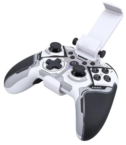 Dpofirs Contrôleur de Jeu de Vibration à Double Moteur, Joysticks à Effet Hall, Bouton de Remappage pour PC, Tablette (BLACK)