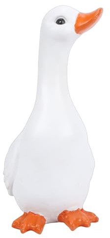 NOENNULL Simpatica Statua in Resina di Anatra Statuetta Decorazione Ornamento da Giardino Scultura per Animali All'aperto per Interni Statuetta Decorativa di Anatra per la Decorazione