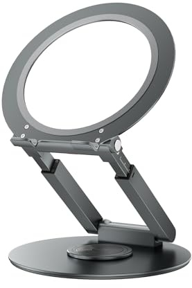 Anifrim 360° Drehbarer Laptop Ständer, Ausziehbar und Höhenverstellbar, Ergonomischer Laptophalter für Stehschreibtisch, Kompatibel mit MacBook und Allen 10-17 Zoll Laptops,Grau