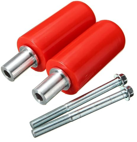 1 Pair Frame Sliders for Motorcycle Practical Anti Crash Protector Motorbike Frame Guards(Red,5 * 10cm)