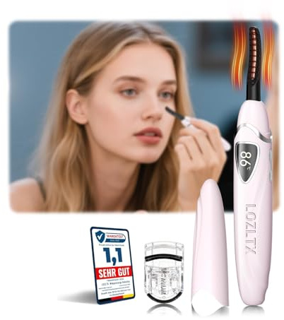 Wimpernzange Beheizbar 【10s Schnellheizung – 24h Halt】【3D-Präzisionsbogen – Perfekt für jede Augenform】Beheizbare Wimpernzange Mit Speicherfunktion & Verbrühungsschutz – Ideal für Anfänger JMJ-0307
