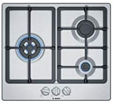 Bosch PGC6B5B90 - Plaque de cuisson à gaz - Série 6-3 foyers - 60 cm - Inox