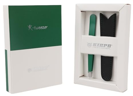 Kiepe Pinzette a punta obliqua 10 cm, pinza professionale viola chiaro, pinzetta con punta obliqua 10 cm, pinzetta professionale viola chiaro, pinzette professionali Kipe (verde smeraldo)