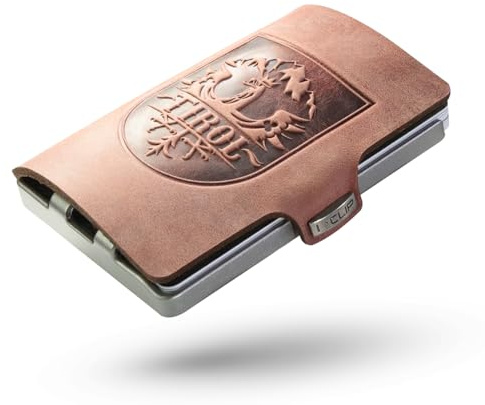 I-CLIP Original Silver Tirol Oak, Portefeuille, Porte-Monnaie, Bourse, Carte de crédit