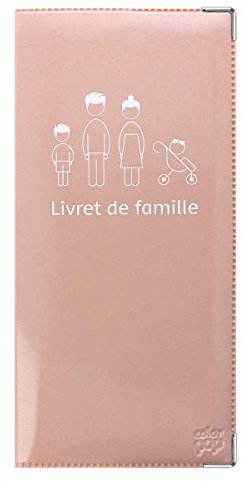 Etui livret de famille (Old rose) - Fabrication française