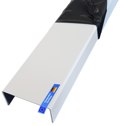 Alu U-Profil weiss Abdeckprofil aus 1,5mm Aluminium Verkehrsweiß RAL 9016 Einfassprofil Kantenprofil Abschlussprofil Aluminiumschienen Aluschiene Schenkelinnenmaß: 40 x 60 x 40 mm Länge: 2000 mm