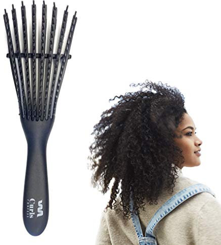 CurlsConfess ® - Peine Método Curly - Cepillo para desenredar y definir pelo rizado y pelo afro - Peine pelo rizado desenredante antitirones - Rizos 3a-4c - Todo tipo de rizos - Cepillo Flex