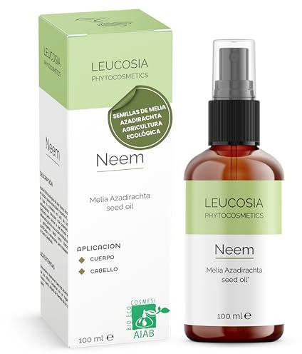 Aceite de Neem Puro 100 ml Neem Oil 100% Natural Orgánico Prensado en Frío, Aceite Corporal y Capilar Hidratante para Piel Seca y Cabello Dañado Sin Parabenos ni Siliconas Vegan