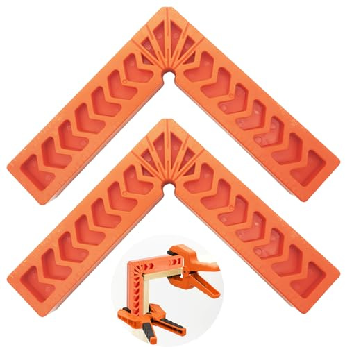 CTRICALVER 6” Escuadras de Posicionamiento, Abrazadera de Ángulo Recto de Plástico 90 Grados, para Marcos de Cuadros, Cajas, Armarios o Cajones (2pcs)