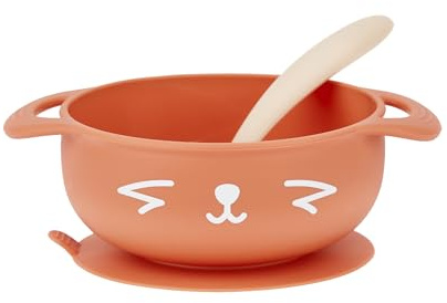 Babymoov Esslernset TAST'ISY Fox 15-24 Monate, Silikon-Kindergeschirr, inkl. Breischale und Löffel