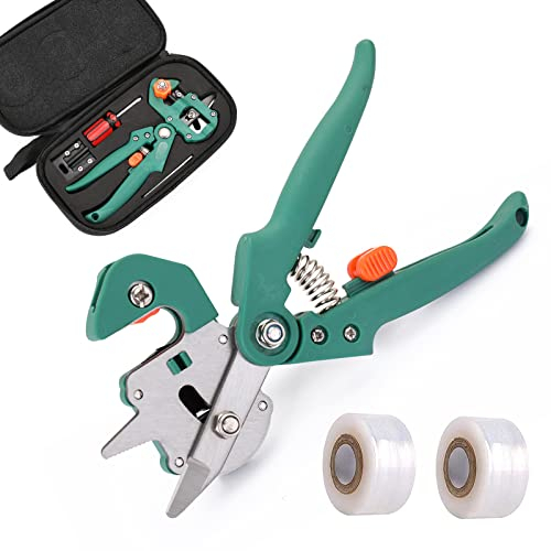 ZPYXBH Garten Einhand Ratschenschere, Professionelle Pfropfen Schneidwerkzeug Veredelungsschere Ratschen Gartenschere Für Garten Blumen Baum Obstbaum Pflanzenzweige, Garden Grafting Tool