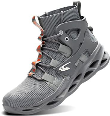 IYVW 799 Scarpe da Lavoro, Scarpe Antinfortunistiche, con Punta in Acciaio S1 Grigio 41 EU