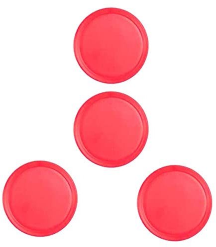 ibasenice Airhockey Pucks 4 Stück Packung 50mm Rot Ergonomische Schläger Ersatz Pucks Für Airhockey Tisch Spielausstattung Für Spielzimmer