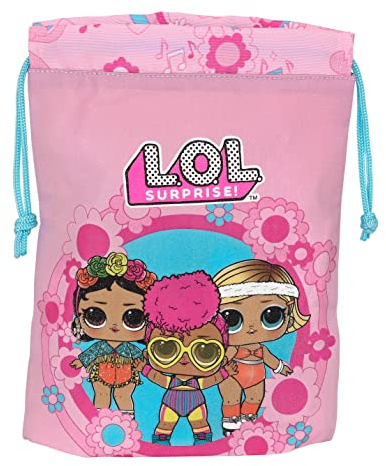 LOL SURPRISE! Glow Girl – Spuntino per pranzo Bag, Portatodo, qualità ottimale, massima resistenza, porta cibo, ricreo, 20 x 25 cm, colore: rosa, Rosa, Estándar, Casual