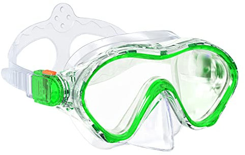 Sporzin Taucherbrille Kinder Schnorchelset - Schnorchel mit Trockenschnorchel Schnorchelmaske 180° Panoramablick HD und Antibeschlag Silikon Tauchermaske und Schwimmbrille mit Ohrstöpsel 4-12 Jahre