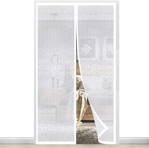 Magnet Thermovorhang Wärmeschutzvorhang Winter Kalteschutz Isolier Schutz 110 X 210 CM ​Für Tür Magnet Thermo Türvorhang Fliegengitter EVA Wasserdicht Fliegenvorhang für Balkontür Wohnzimmer