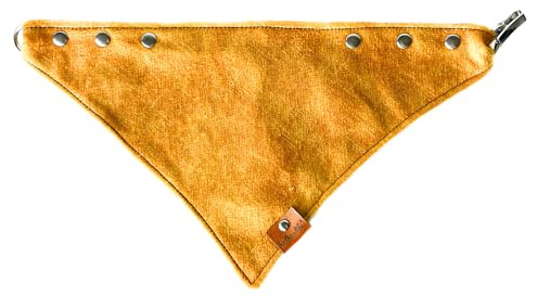Hundehalstuch - verstellbares Hundehalstuch aus Samt und zartem Futter - EIN stylisches Accessoire für Ihren vierbeinigen Freund - edler Metallverschluss (Gelb, M)