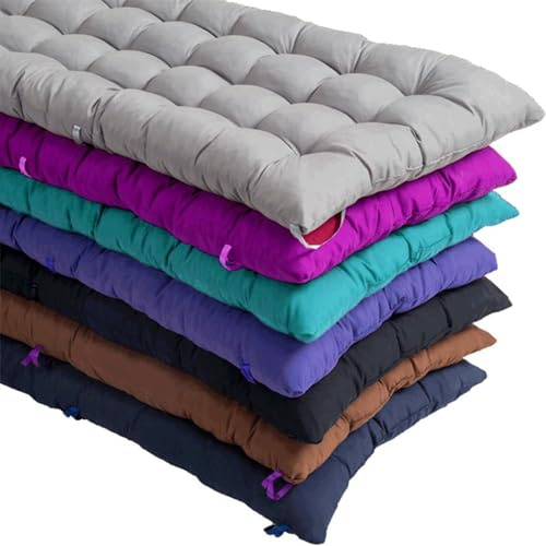 KYMMPL 8cm Thick Bench Seat Cushion 2/3 Seater,100/120cm Rectangle Garden Bench Seat Cushions Pads for Patio/Chaise/Swing/Bench/Indoor (Grey,120 x 50 CM)
