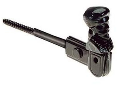 5PZ FERMAPERSIANE AD OMINO CON VITE SENZA FERMO - mm.140x60h. verniciato nero