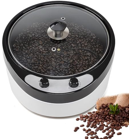 Tostatrice per caffè elettrica da 800 g, tostatrice per chicchi di caffè professionale da 1800 W con temperatura regolabile da 0 a 240 ℃, design con inclinazione a 45 °, per domestico bar OnlyMachine