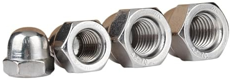 Sicherungsmuttern, Sechskant-Hutmuttern aus Edelstahl 304/316, metrisch, M3, M4, M5, M6, M8, M10, M12, Kuppelkopf, dekorative Kappe, Blindmuttern, Kappen, Abdeckungen, Mutter (Farbe: 316 Edelstahl, Gr