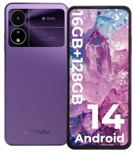 HOTWAV NOTE12 2024 Smartphone Ohne Vertrag, Android 14 Octa Core 16GB+128GB/1TB Erweiterbar Handy Ohne Vertrag, 6.8 HD+ Display 5160mAh Handy Günstig, 48MP+16MP Kamera Dual SIM 4G Simlockfreie Handys