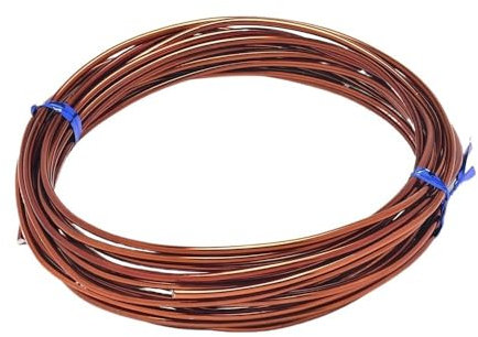 VONCYKI Aluminiumdraht, eloxiert, für Schmuckherstellung, Perlen, Blumenmuster, Aluminium, Basteldraht (Kupfer, 2,5 mm x 5 m)