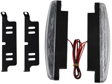 Cpolebev Les dernieres 2 Pieces de Haute Qualite Super Blanc Feu de Jour de 8LED 12V Phare DC Feu Universel de stationnement 12V