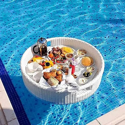 Plateau flottant pour piscine, résistant à l'eau, idéal pour les activités aquatiques en plein air et la relaxation dans le jacuzzi
