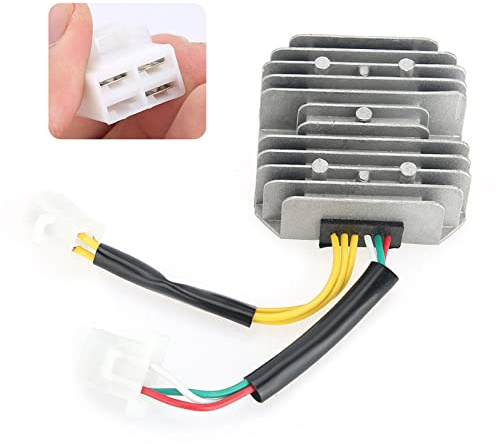 Vroomoto Raddrizzatore di Tensione, Regolatore Adatto per GY6 125/150/250cc 4 Tempi, 6 Fili, Statore a 11 Poli, Scooter, Quad, ATV, Ciclomotori con Alette Dissipatore di Calore, Standard