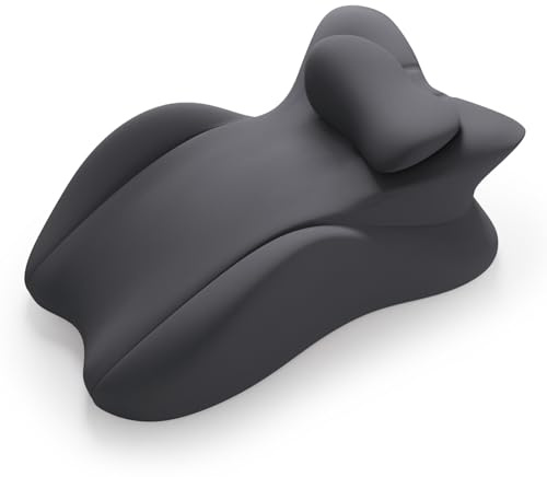 MINGPINHUIUS Cuscino a cuneo, da lettura e lombare – Cuscino relax per letto, divano e pavimento – Cuscino ortopedico contro dolori alla schiena e al collo – In memory foam (grigio scuro)
