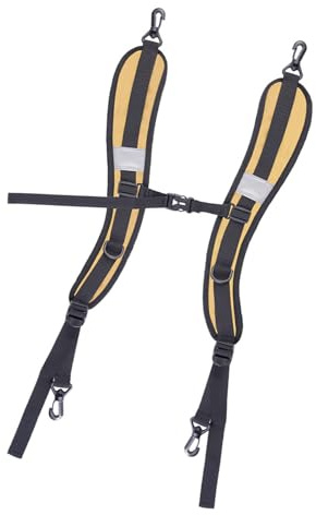 Aumotop Tracolla per Zaino Imbottita in Tessuto Oxford, Tracolla per Zaino Impermeabile di Ricambio Regolabile, Versatile L'escursionismo e il Campeggio (Cachi)