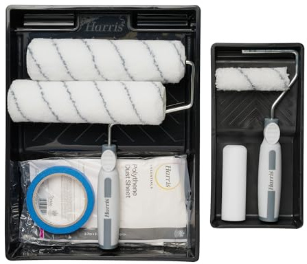 Harris Seriously Good 10 Piece Room Decorating Kit, Paint Rollers, Paint Brushes, Tape, Dust Sheet